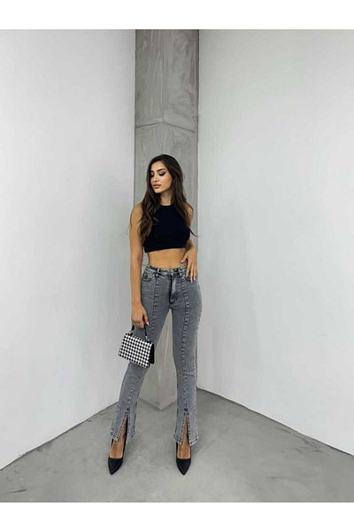 SHEVEGA Smoked Spanish Leg Slit Jeans