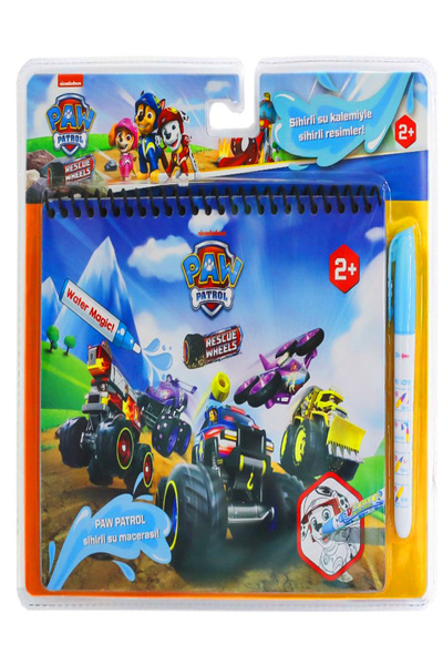 Gepettoys Paw Patrol araçlar Su Ile sihirli Boyama Kitabı Su Kalemi erkek çocuk
