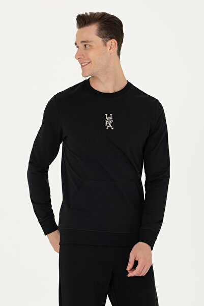 U.S. Polo Assn. Men's Black Sweatshirt 50276410-Vr046