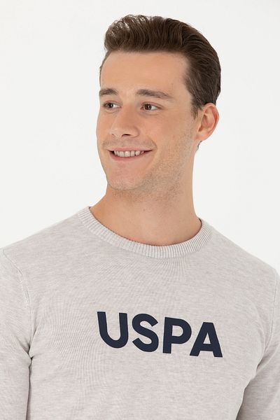U.S. Polo Assn. Men's Stone Melange Sweater 50272090 -Vr225