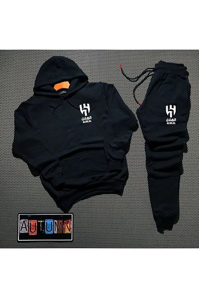 Pisa Art Al-Hilal Saudi Arabia Hooded Sweat- Sweatpants 2-Piece Combination Adult and Children Special Design