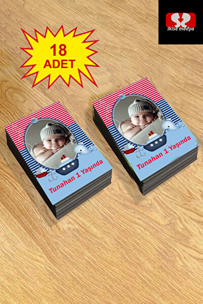 ikisemedya 6x9 cm Doğum Günü Magneti Bebek Magnetleri Resimli Bebek Magnet