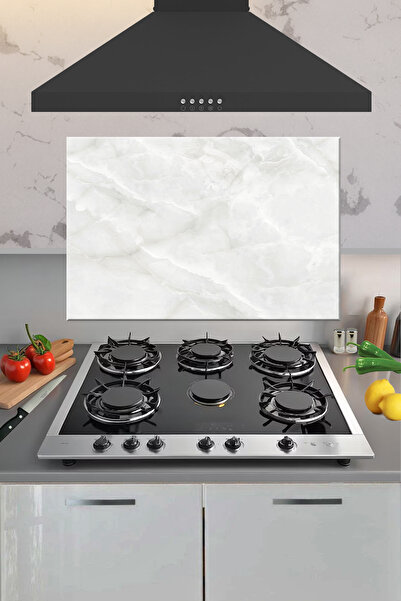 CONCEPT CAM Ocak Arkası Cam Koruyucu, Tezgah Ankastre Arkası Koruyucu, Isıya ...