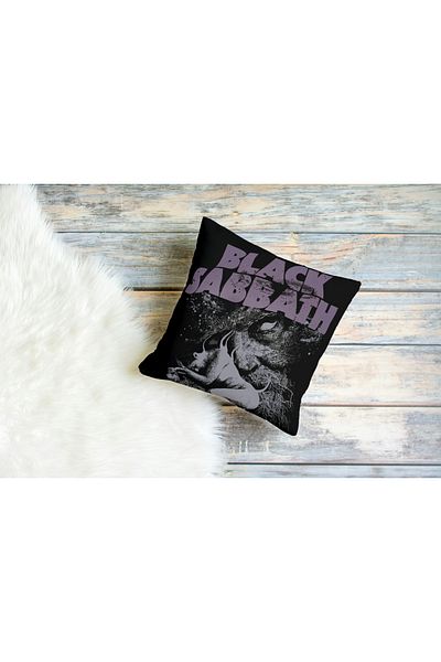 owl bag Trupa de muzică metalică Black Sabbath pernă pătrată cu model violet