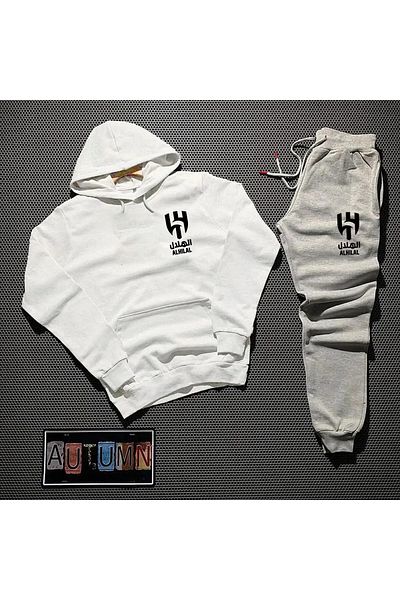 Pisa Art Al-Hilal Saudi Arabia Hooded Sweat- Sweatpants 2-Piece Combination Adult and Children Special Design