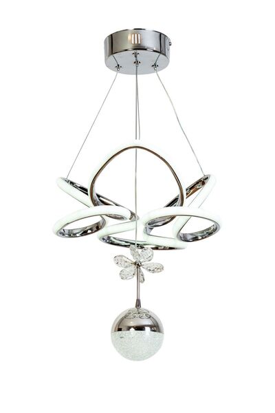 Av-6160-8k-1tk Kelebek Modern Avize Led 43w 35x35cm Alüminyum Profil Krom -av-6160-8k-1tk