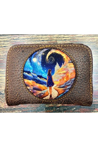 Street Bag Ethnic Authentic Patterned Useful Wallet with Card Holder and Coin Compartment