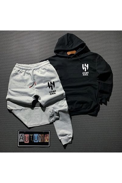 Pisa Art Al-Hilal Saudi Arabia Hooded Sweat- Sweatpants 2-Piece Combination Adult and Children Special Design