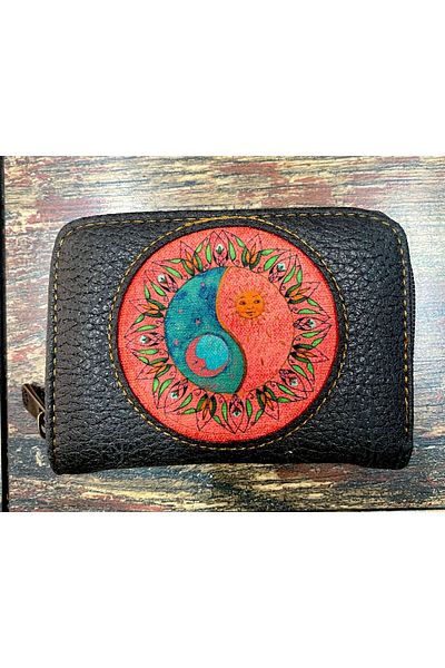 Street Bag Ethnic Authentic Patterned Useful Wallet with Card Holder and Coin Compartment