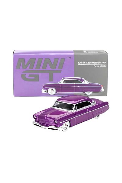 TOYFEST سيارة صغيرة Gt 1/64 لينكولن كابري هوت رود 1954 أرجواني معدني قابلة للجمع