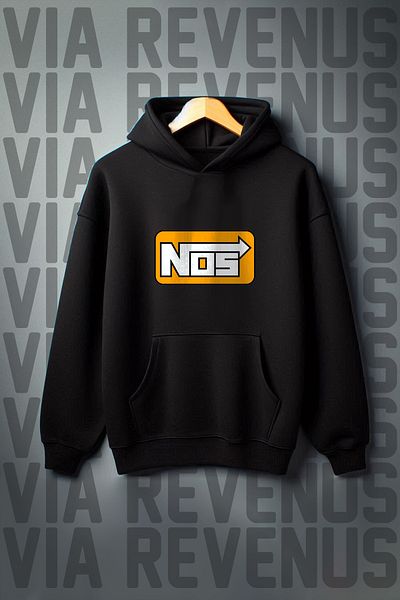 Vordevia Hanorac cu glugă unisex cu 3 fire, tipărit NOS