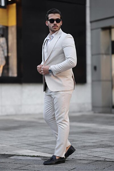 MISTER MR.PAPYON FASHION Erkek  Slim Fit Yelekli italyan Kesim Takım Elbise