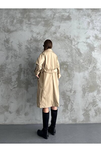 asur boutique Asur Butik Kadın Su İtici Trençkot (Ürün geniş kesimdir.Bir beden küçük alınız.)