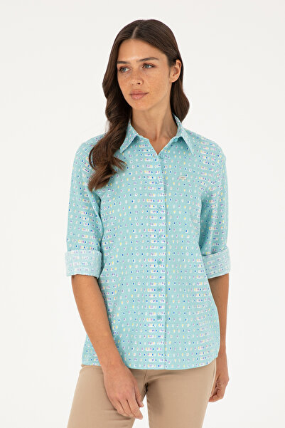 U.S. Polo Assn. قميص نسائي بأكمام طويلة 50280941-VR090