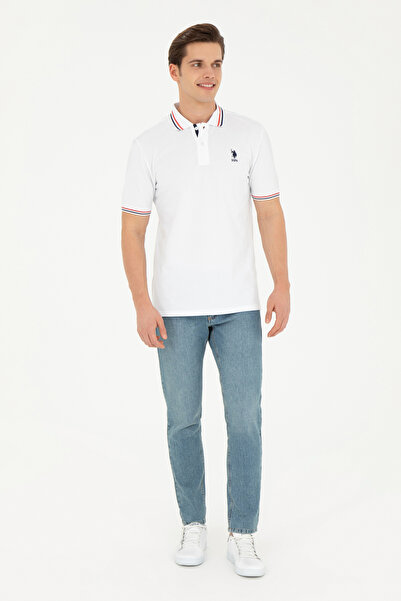 U.S. Polo Assn. Bílé pánské tričko – základní model50284639-VR013