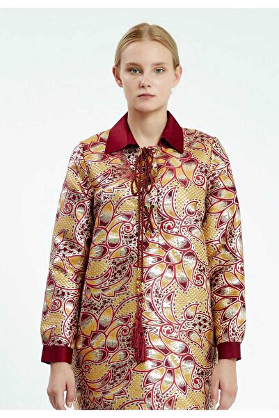 istanmall Long Sleeve Floral Patterned Tunic - Ser21954Lac