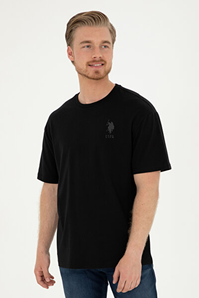 U.S. Polo Assn. Men's Comfort Fit Crew Neck Black T-Shirt 50281079-Vr046