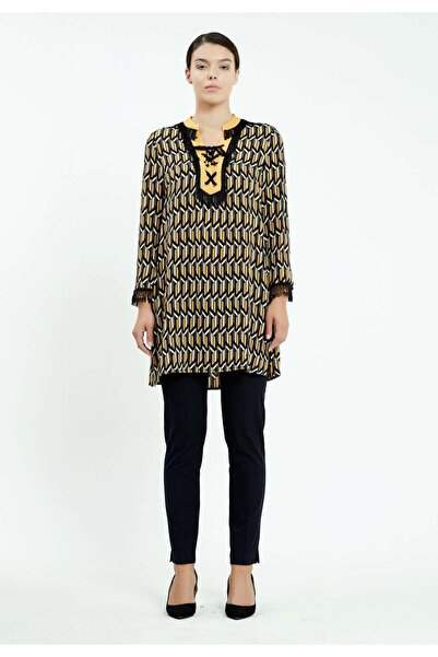istanmall Туніка з довгими рукавами та графічним візерунком - SER25399SAF