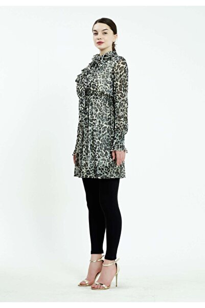 istanmall Long Sleeve Animal Print Regular Tunic Ser13322Syh