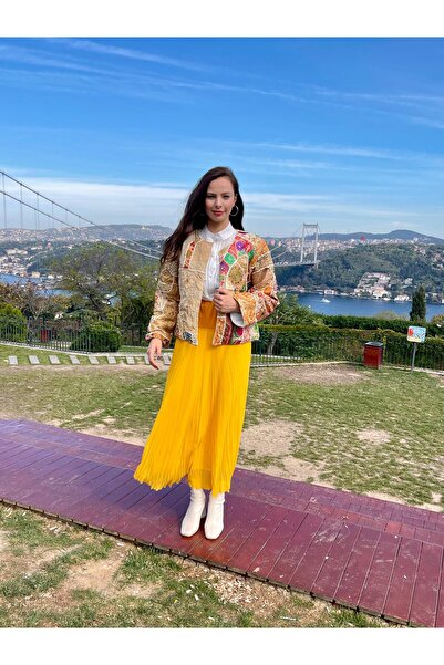 Madame Lucid Rengarenk  Otantik Şifon Çan Uzun Boho Etekler