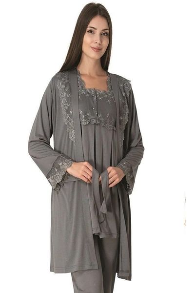 by İGP Pregnant Maternity Long Sleeve Pajama Set with Dressing Gown