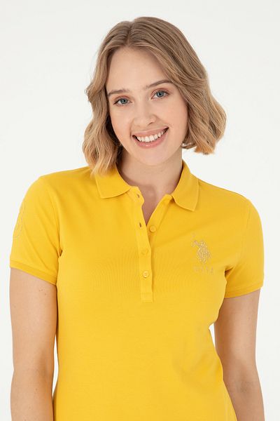 U.S. Polo Assn. Rochie tricotată pentru femei, cu gât polo, mărime mini, 50280069-vr043