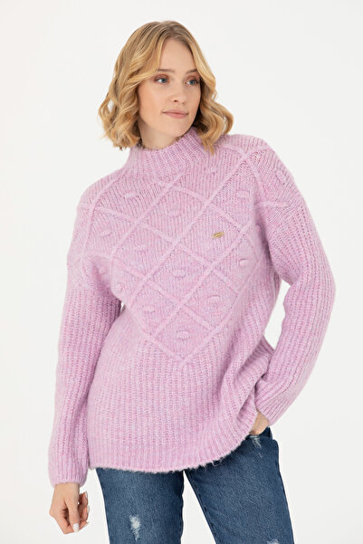 U.S. Polo Assn. Pulover de damă cu gât roz - 50270452 -VR231