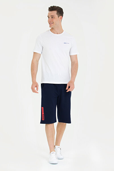 U.S. Polo Assn. Ανδρικό πλεκτό σορτς σε μπλε ναυτικό χρώμα 50263433-VR033