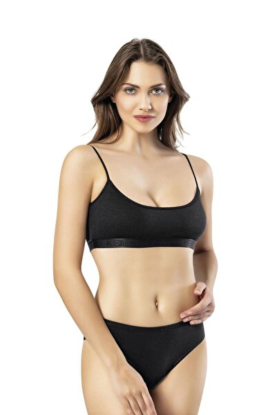 KOTA Жіночий бюстгальтер з бретелями та підкладкою, чорний 6429