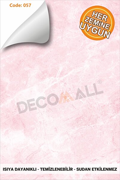 DECOMALL Code 57 Suya Dayanıklı Mutfak Banyo Zemin Mermer Mobilya Fayans Folyo Kaplama (LAMİNASYONLU)
