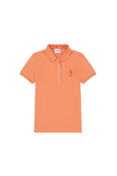 U.S. Polo Assn. Girl's Salmon Basic T-Shirt 50283286-Vr047