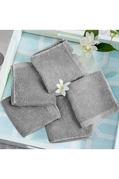 KAYABEY HOME Набір з 6 м'яких бавовняних рушників сірого кольору - 30x50 см, швидковисихаючі, надзвичайно поглинаючі