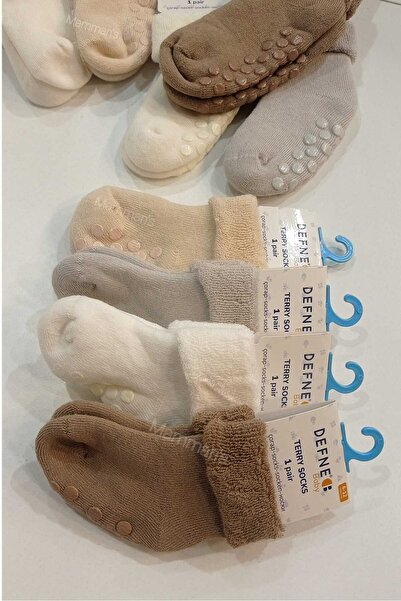 Defne 4-Piece Non-Slip Abs Sole Towel Baby, Children's Thick Winter Socks