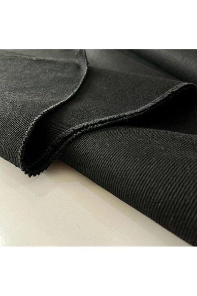 AKTEZ-EL Μαύρο Lycra Stretch Denim Ύφασμα (3 μέτρα) One Piece 150 Width Fabric