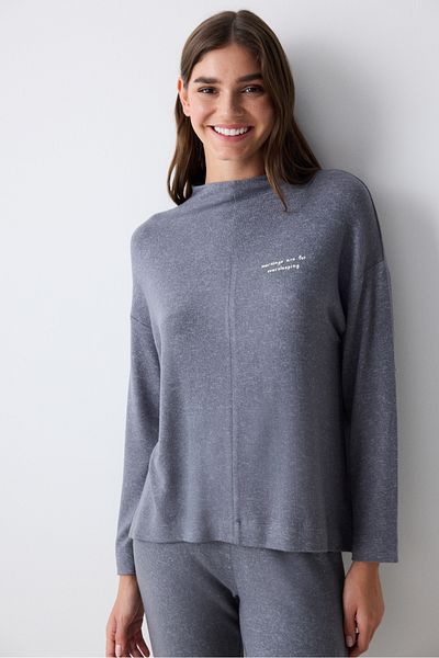 Penti Mornings Pyjama-Set mit grauen Hosen