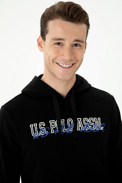 U.S. Polo Assn. Hanorac negru pentru bărbați 50274057 -VR046