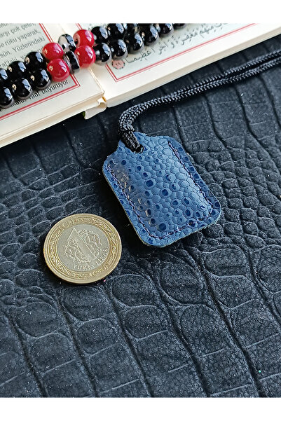 ViP GiFT Küçük Dörtgen Cevşen Dualı Kolye Muska Hakiki Deri El Yapımı XS Balo...