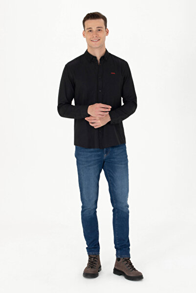 U.S. Polo Assn. Black Long Sleeve Basic Men's Shirt -50277266-VR046