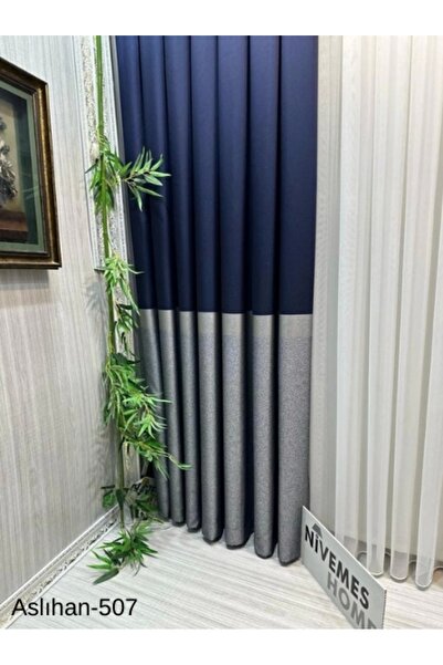 NİVEMESHOME Nivemeshome Aslıhan Bleumarin Ft 632116   V-507 1/3 Inchis Pile F...