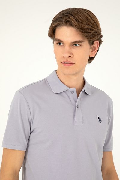 U.S. Polo Assn. Ανδρικό γκρι βασικό μπλουζάκι 50279573-VR024