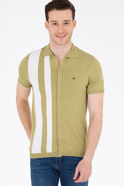 U.S. Polo Assn. Мъжки пуловер в цвят каки 50262473-VR027