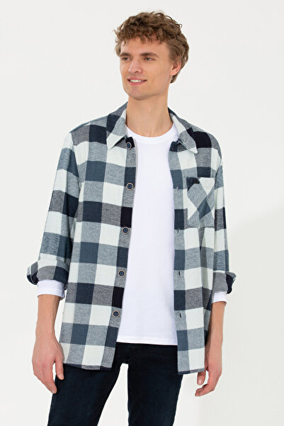 U.S. Polo Assn. Ανδρικό πουκάμισο μπλε τζιν 50252959-DN0022