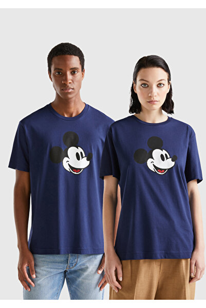 United Colors of Benetton Tricou unisex bleumarin 100% Koton cu imprimeu Disney