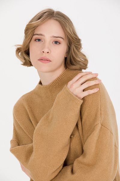 U.S. Polo Assn. Camel Melange Women's Knitwear Dress - 50253943 -Vr122