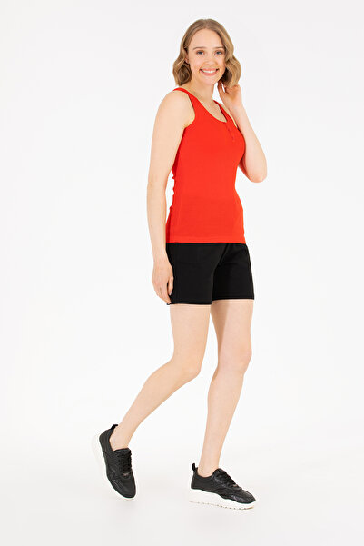 U.S. Polo Assn. شورت محبوك أسود نسائي 50262609 -VR046