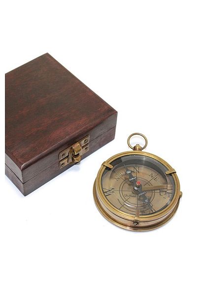 hediye sandalı Compass with Wooden Box