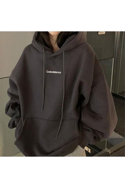Köstebek Φούτερ με κουκούλα Smoked Coexistence Thick Fabric (UNİSEX).
