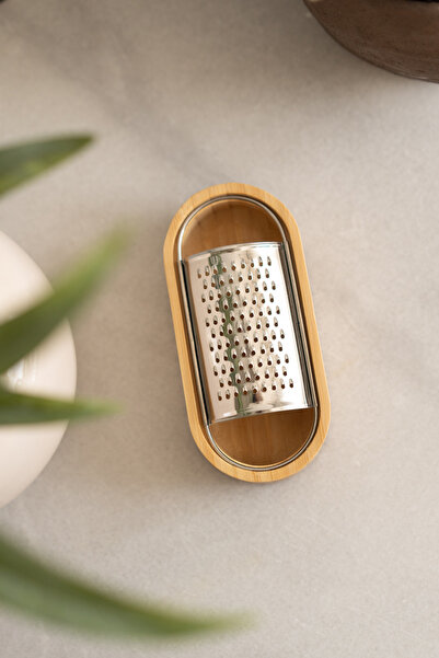 Dekorzdükkan Bambu Hazneli Çelik Rende