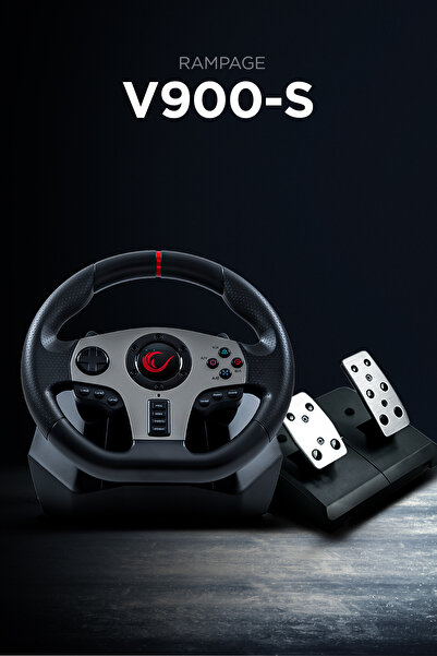 Rampage V900-s Ps3/ps4/pc/xboxone/xbox360 Swıtch 6 In 1 Pedallı Gaming Oyuncu Direksiyonu Direksiyon Seti