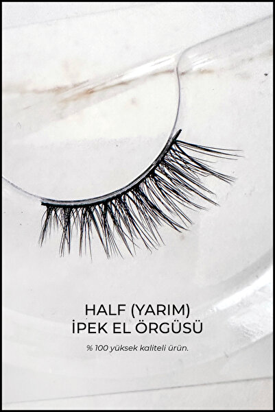 Nera Classy Half İpek Kirpik (Yarım Boy) Doğal ve Hafif Takma Kirpik + Göz Ka...